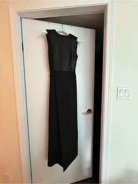 HOPE sthlm - Black Sleeveless Maxi Dress with Leather bodice